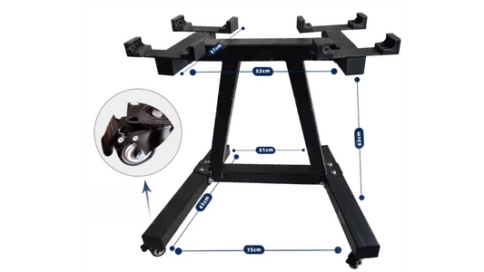 PowerBells Dock ProX - Dumbbell Stand for PowerBells Pro with Wheels PowerBells