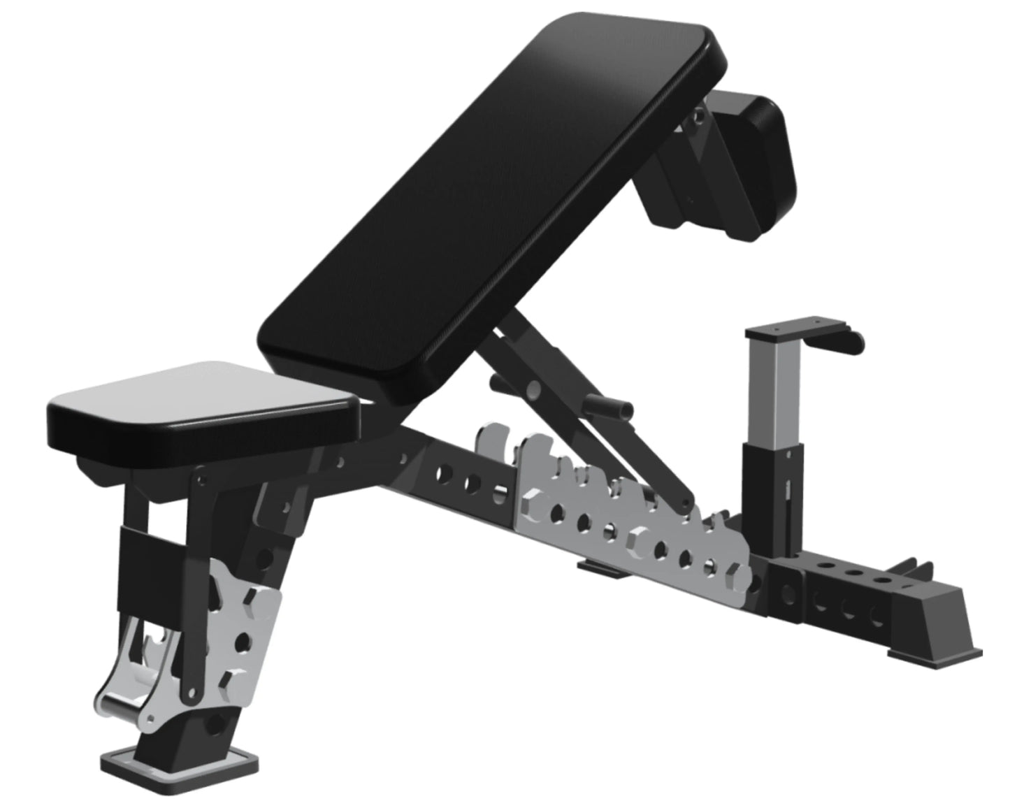 PowerBells Bench Titan – Adjustable Bench | Foldable Headrest | Commercial PowerBells