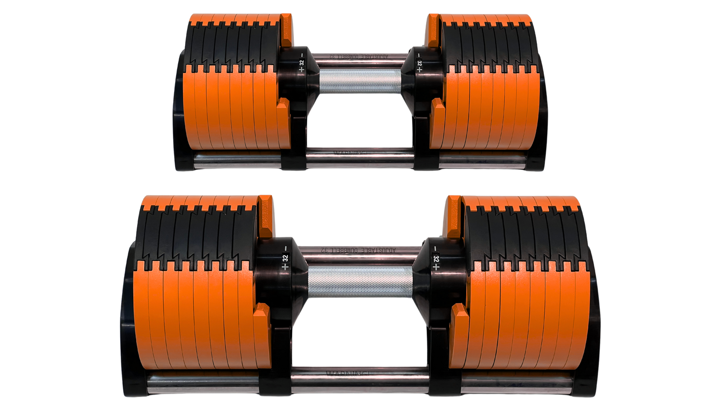 PowerBells 32 Pro – Adjustable Dumbbells | 2kg Increments | Pair PowerBells
