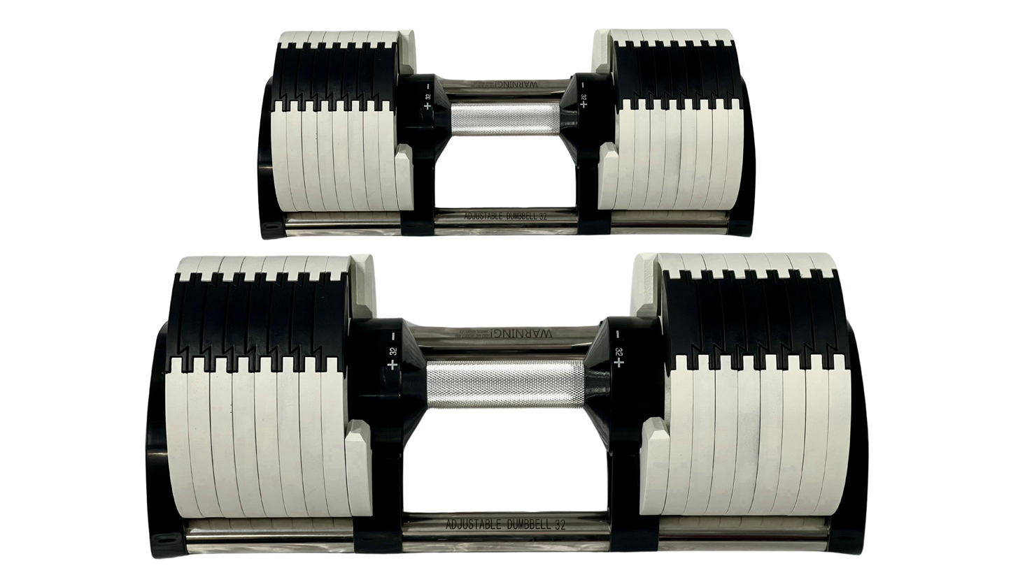 PowerBells 32 Pro – Adjustable Dumbbells | 2kg Increments | Pair PowerBells