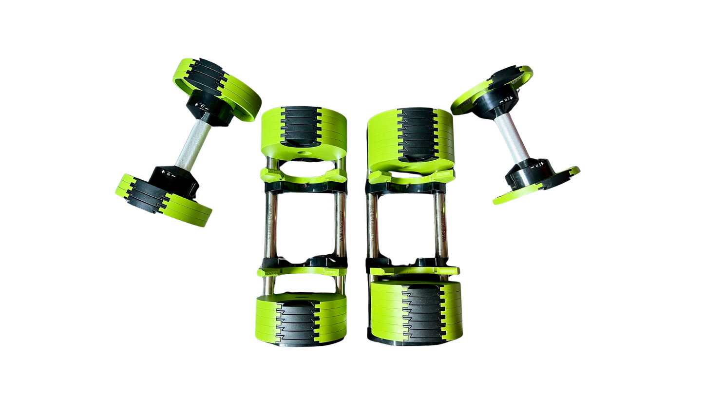 PowerBells 32 Pro – Steel Adjustable Dumbbells | 2kg Increments