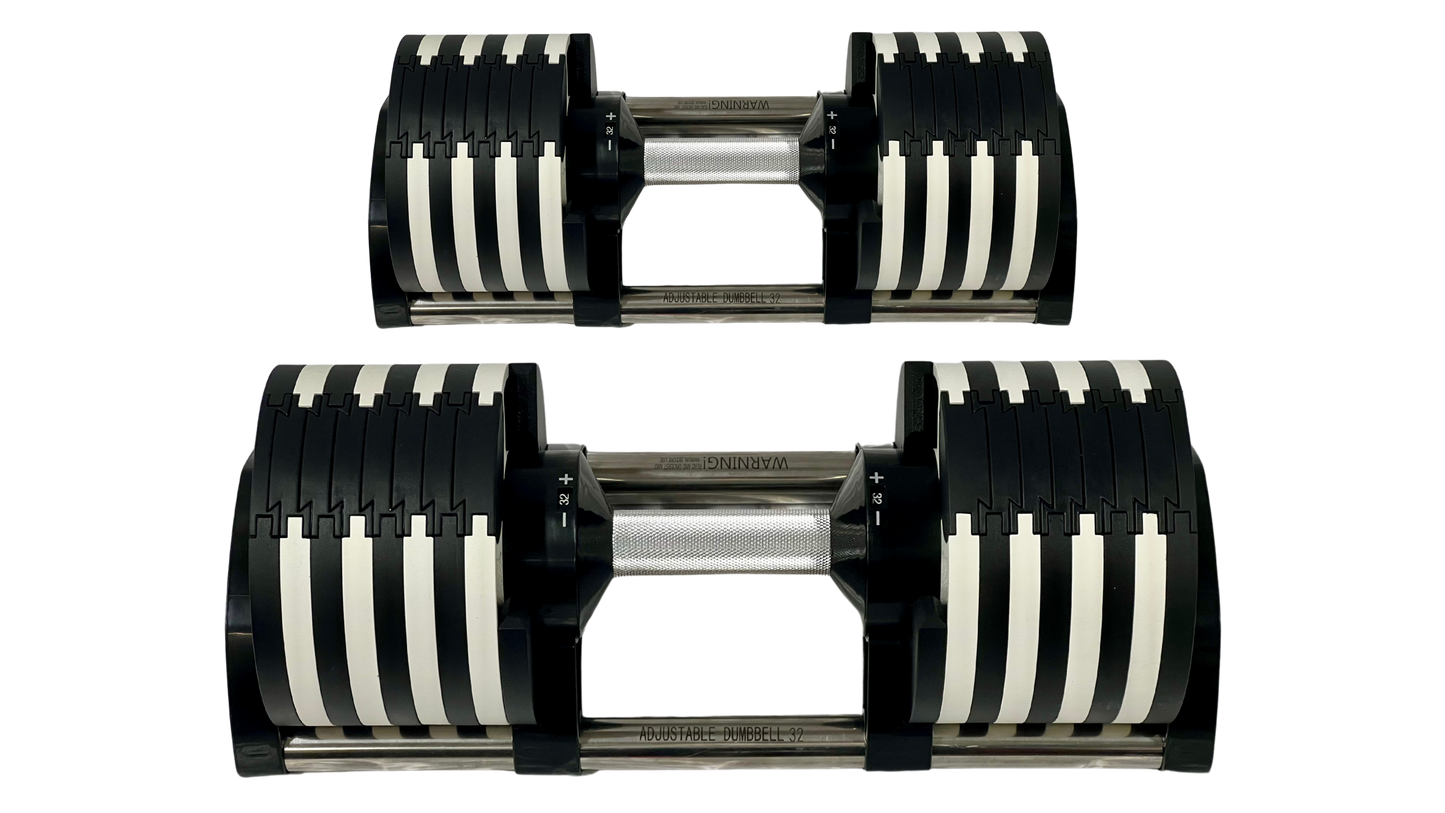 PowerBells 32 Pro – Adjustable Dumbbells | 2kg Increments | Pair PowerBells