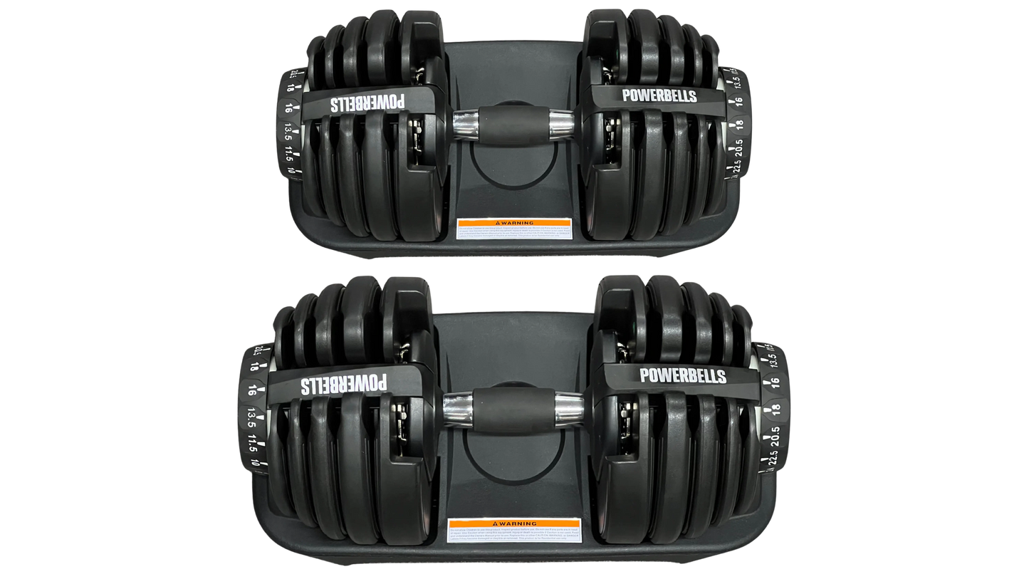 PowerBells 24 – Adjustable Dumbbells | 1-2kg Increments | Pair PowerBells