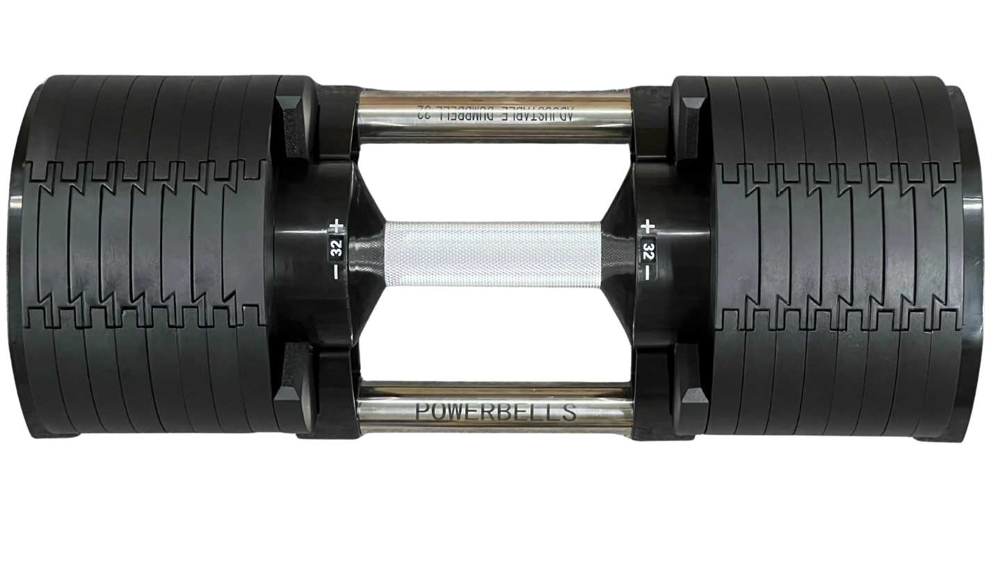 PowerBells 32 Pro – Adjustable Dumbbells | 2kg Increments | Pair PowerBells