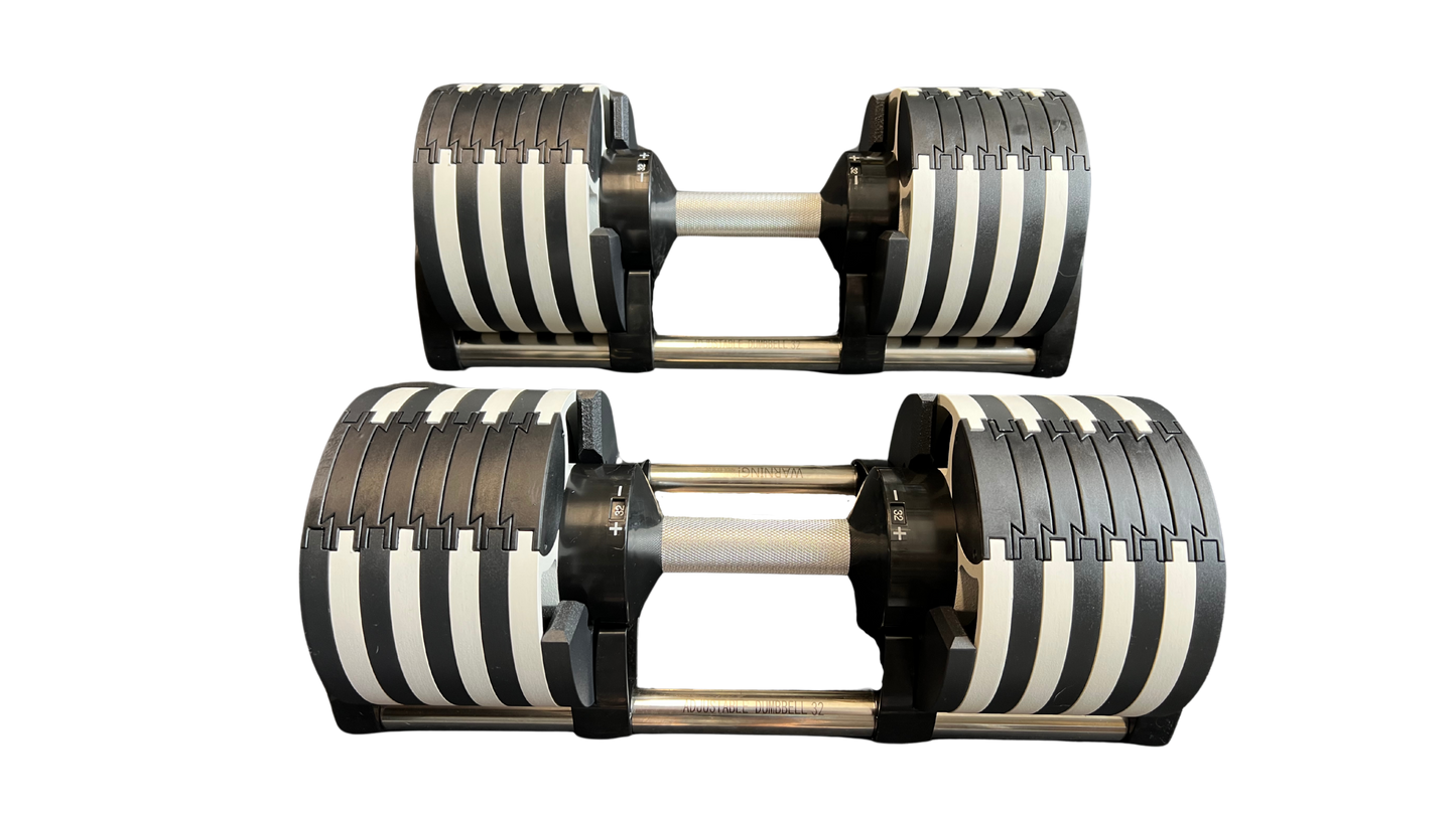 PowerBells 32 Pro – Steel Adjustable Dumbbells | 2kg Increments - Single