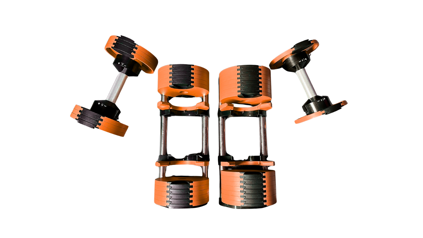 PowerBells 32 Pro – Steel Adjustable Dumbbells | 2kg Increments