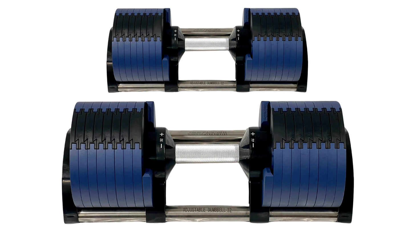 PowerBells 32 Pro – Adjustable Dumbbells | 2kg Increments | Pair PowerBells
