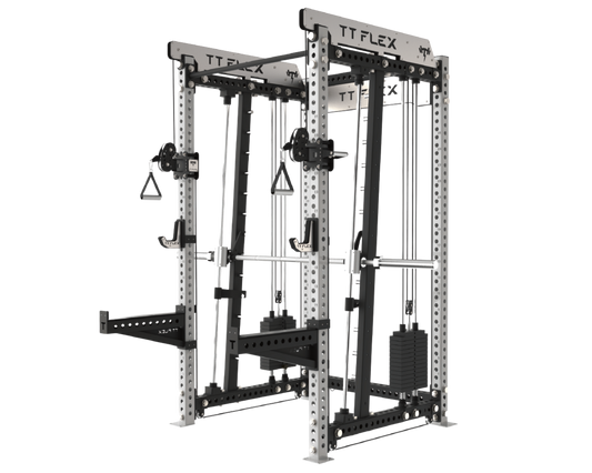 Functional Trainer with Cable and Tile Smith Machine PowerBells