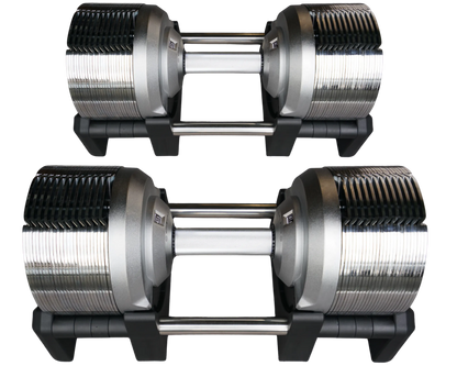 metallic dumbbells
