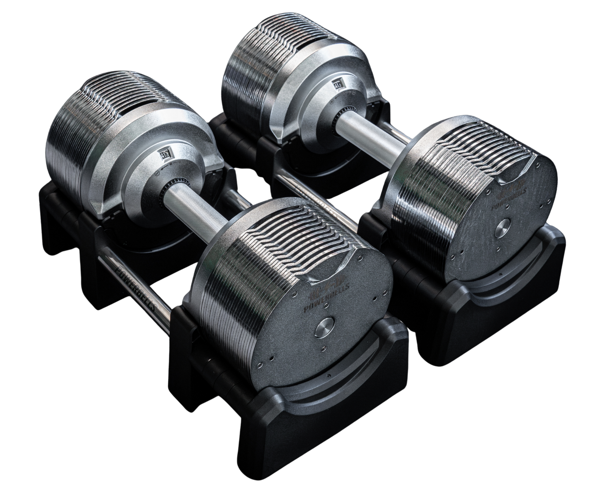 PowerBells 41 Extreme – Adjustable Dumbbells | Electroplating Steel | Pair PowerBells