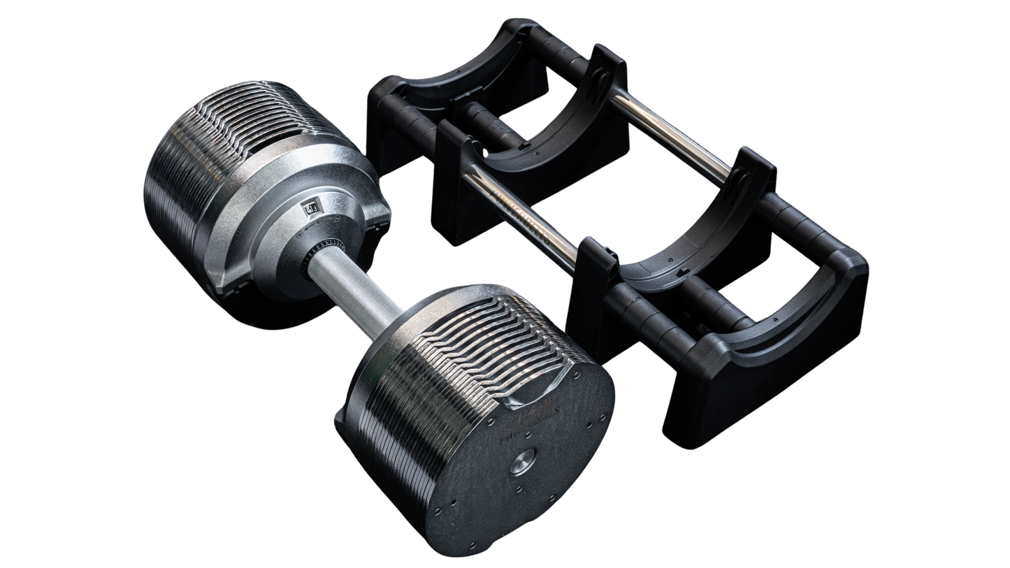 PowerBells 41 Extreme – Adjustable Dumbbells | Electroplating Steel | Pair PowerBells