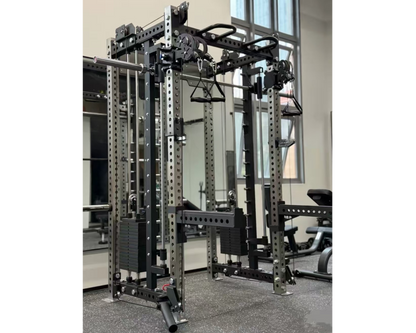 Functional Trainer with Cable and Tile Smith Machine PowerBells