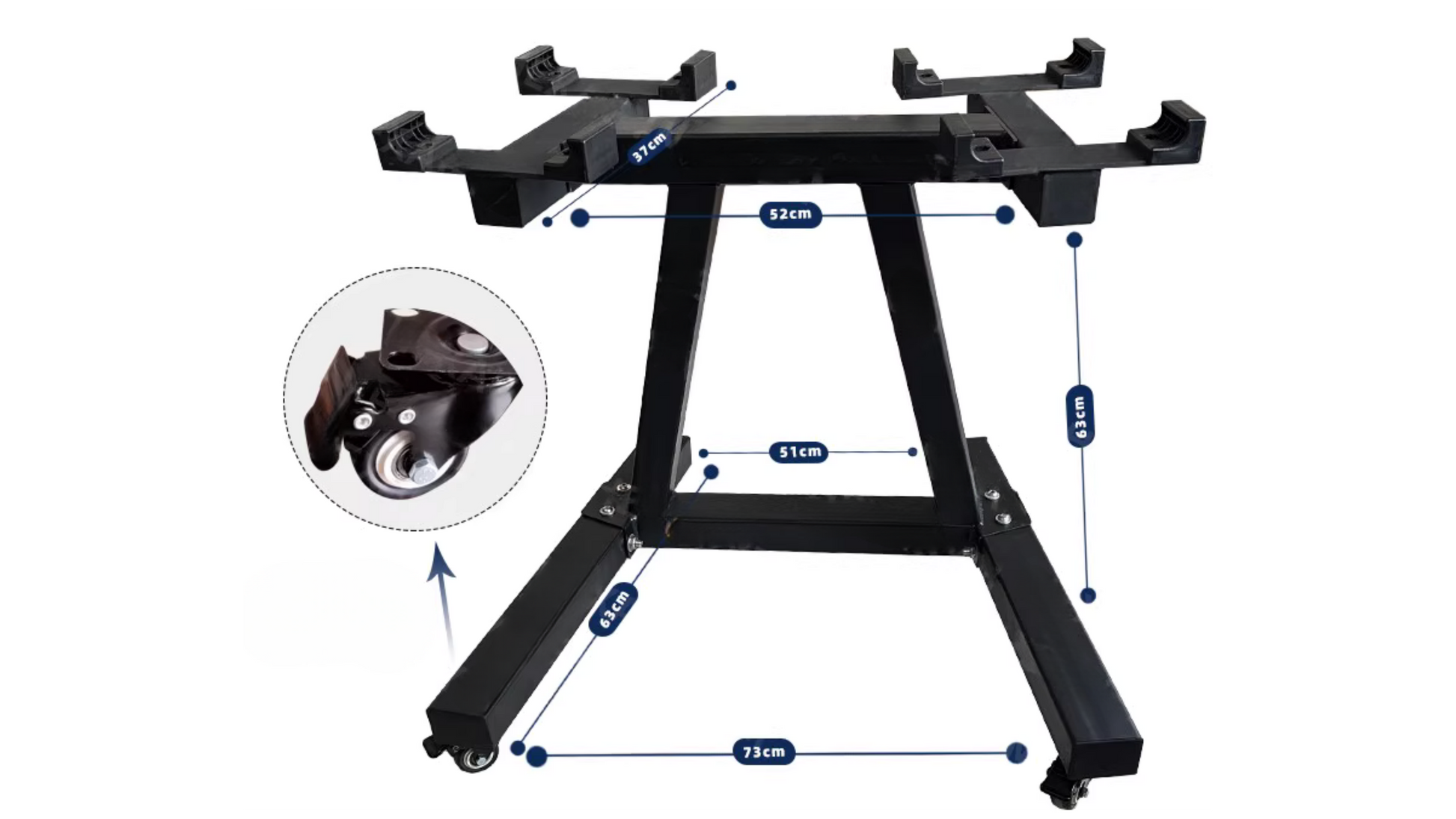 PowerBells Dock ProX - Dumbbell Stand for PowerBells Pro with Wheels PowerBells