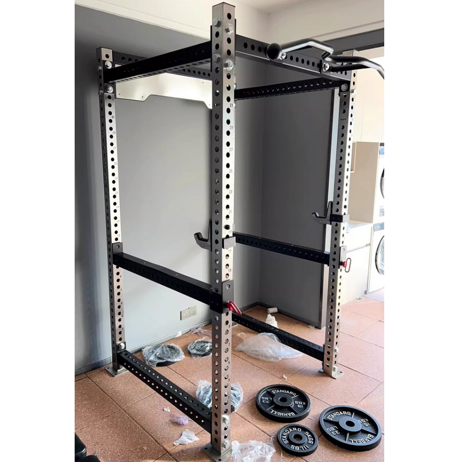 Power Cage - Commercial Grade Full Frame Squat Rack for Home Gym