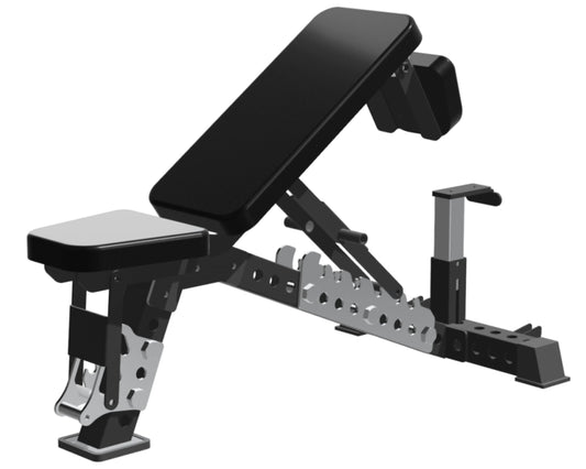PowerBells Bench Titan – Adjustable Bench | Foldable Headrest | Commercial PowerBells