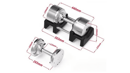 PowerBells 41 Extreme – Adjustable Dumbbells | Electroplating Steel | Pair PowerBells