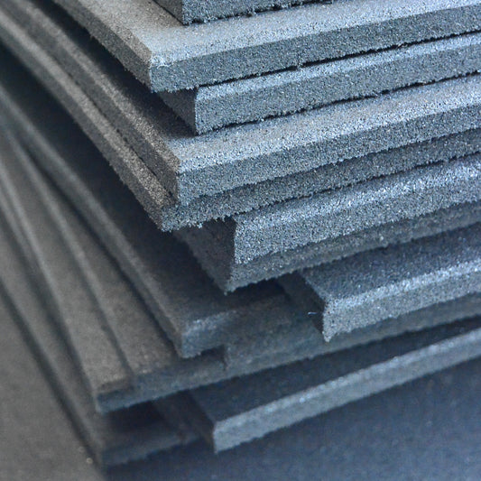 PowerBells Rubber Gym Flooring Mats - 1m × 1m × 15mm
