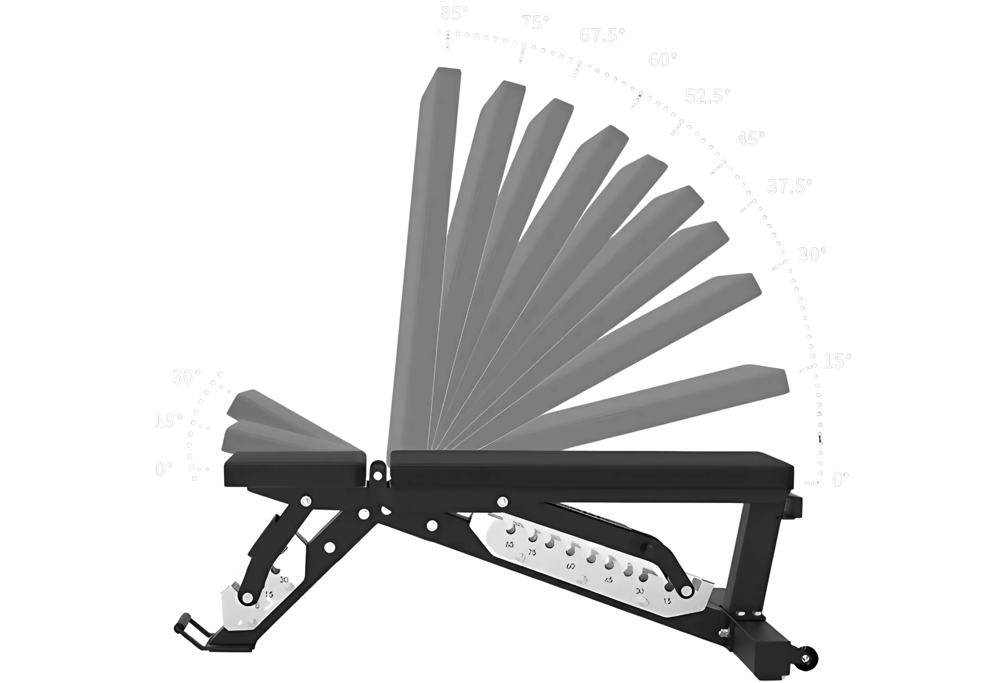 PowerBells Bench Pro – Commercial Adjustable Bench | 10 Precision Angles PowerBells