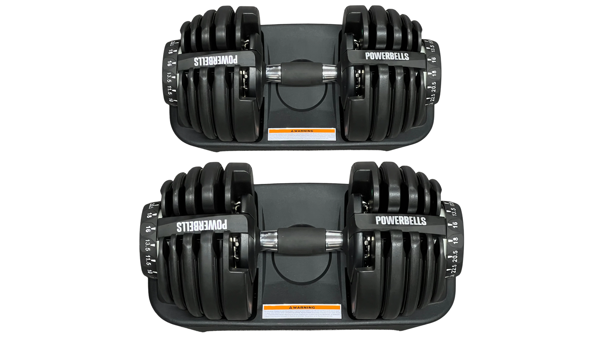 PowerBells 24 – Adjustable Dumbbells | 1-2kg Increments | Pair PowerBells
