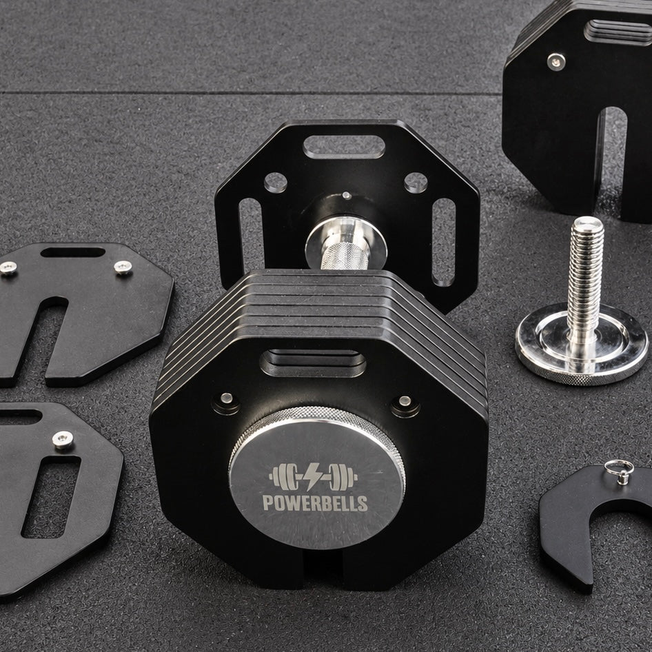PowerBells 36 Forge Generation 2 – Adjustable Dumbbells | Slam-Resistance | 1kg Increment | Pair