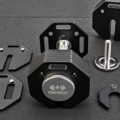 PowerBells 36 Forge Generation 2 – Adjustable Dumbbells | Slam-Resistance | 1kg Increment | Pair