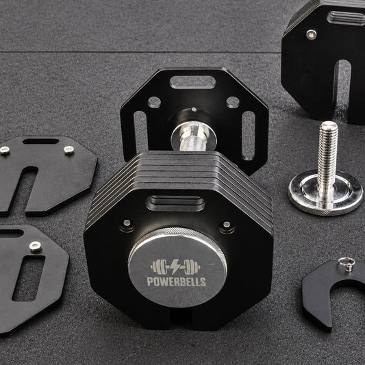 PowerBells 36 Forge Generation 2 – Adjustable Dumbbells | Slam-Resistance | 1kg Increment | Pair