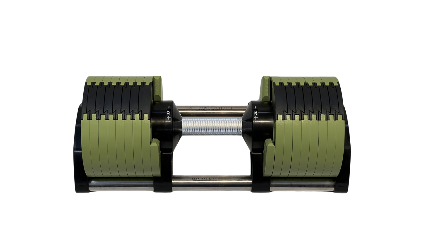 PowerBells 32 Pro – Steel Adjustable Dumbbells | 2kg Increments - Single