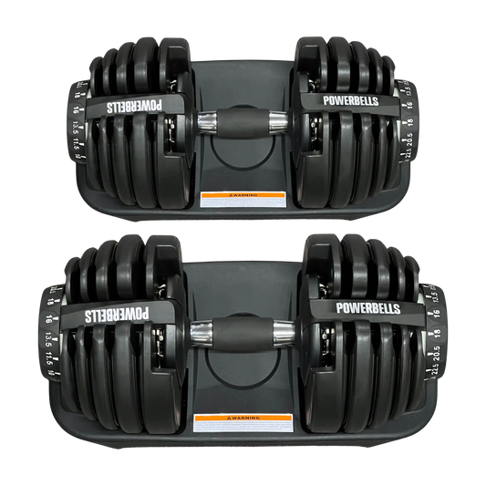 PowerBells 24 adjustable dumbbells 1-2kg increments