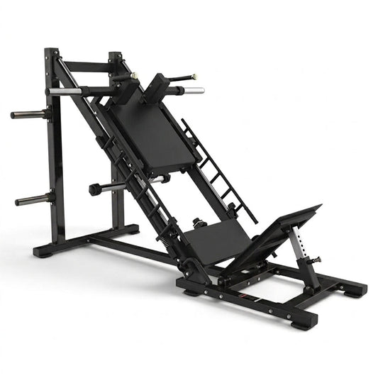 PowerBells plate loaded leg press and hack squat machine